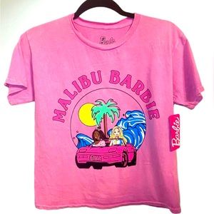 Pink Malibu Barbie cropped tshirt. Excellent condition. Collectors item XS
